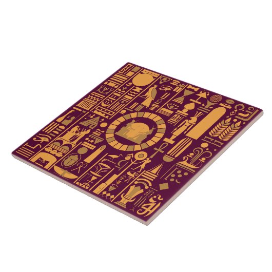 Ägyptische Hieroglyphen Fliese (Seite)
