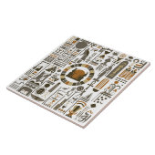 Ägyptische Hieroglyphen Fliese (Seite)