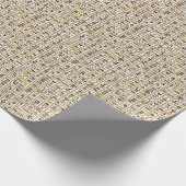 Ägyptische Hieroglyphen: Gelb-Schwarz Nahtlos. Geschenkpapier (Ecke)