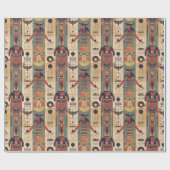 Ägyptische Hieroglyphen Geschenkpapier (Flach)