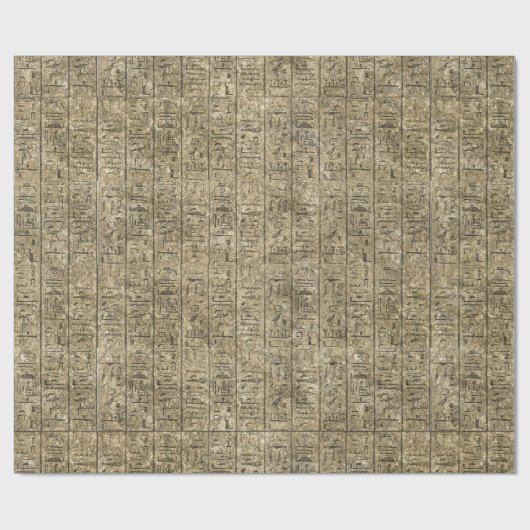 Ägyptische Hieroglyphen Geschenkpapier (Flach)