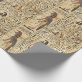 Ägyptische Hieroglyphen Geschenkpapier (Ecke)