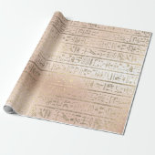 Ägyptische Hieroglyphen Gold Foxier Rose Goldener  Geschenkpapier (Ungerollt)