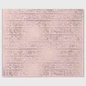 Ägyptische Hieroglyphen Gold Pastell Pink Pastel S Geschenkpapier (Flach)