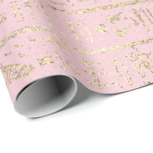 Ägyptische Hieroglyphen Gold Pastell Pink Pastel S Geschenkpapier