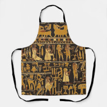 Ägyptische Hieroglyphen Gold und Braun