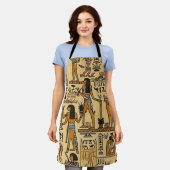 Ägyptische Hieroglyphen Gold und Braun Schürze (Getragen)