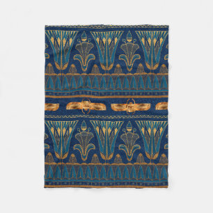 Ägyptische Hieroglyphen Goldbeetles Goldener Glit Fleecedecke