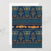 Ägyptische Hieroglyphen Goldbeetles Goldener Glitz Einladung (Vorne/Hinten)