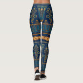 Ägyptische Hieroglyphen Goldbeetles Goldener Glitz Leggings (Rückseite)