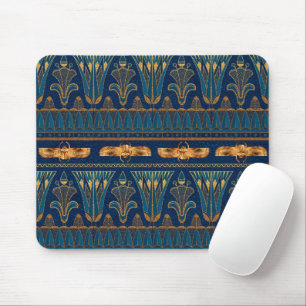 Ägyptische Hieroglyphen Goldbeetles Goldener Glitz Mousepad