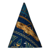 Ägyptische Hieroglyphen Goldbeetles Goldener Glitz Partyhütchen (Rechts)