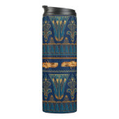 Ägyptische Hieroglyphen Goldbeetles Goldener Glitz Thermosbecher (Nach rechts gedreht)