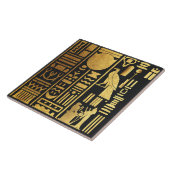 Ägyptische Hieroglyphen-Goldfolie Fliese (Seite)