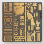 Ägyptische Hieroglyphen-Goldfolie Steinuntersetzer (Vorderseite)