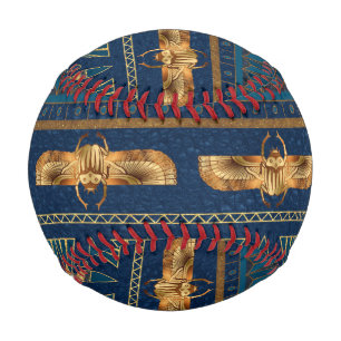 Ägyptische Hieroglyphen Goldkäfer Goldener Glitz Baseball