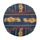 Ägyptische Hieroglyphen Goldkäfer Goldener Glitzer Baseball (Vorderseite)