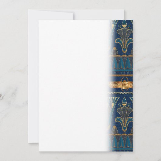 Ägyptische Hieroglyphen Goldkäfer Goldener Glitzer Save The Date (Vorderseite)