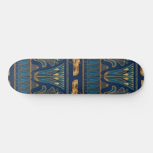 Ägyptische Hieroglyphen Goldkäfer Goldener Glitzer Skateboard (Horizontal)