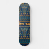 Ägyptische Hieroglyphen Goldkäfer Goldener Glitzer Skateboard (Vorderseite)