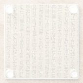 Ägyptische Hieroglyphen: Grunge Nahtlose Magie Glasuntersetzer (Rückseite)