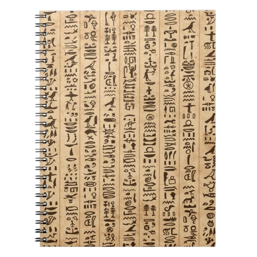 Ägyptische Hieroglyphen: Grunge Nahtlose Magie Notizblock (Vorderseite)