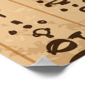 Ägyptische Hieroglyphen: Grunge Nahtlose Magie Poster (Ecke)