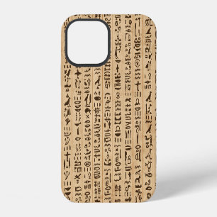 Ägyptische Hieroglyphen: Grunge Nahtloser Zauber iPhone 12 Hülle