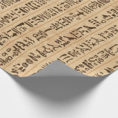 Ägyptische Hieroglyphen, grunge nahtloses Muster Geschenkpapier (Ecke)