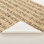 Ägyptische Hieroglyphen, grunge nahtloses Muster Sherpadecke (3/4)