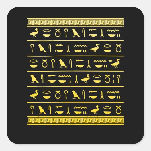 Ägyptische Hieroglyphen Historiker Altes Ägypten Quadratischer Aufkleber (Vorderseite)