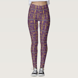Ägyptische Hieroglyphen im Auge des Horuskielmuste Leggings