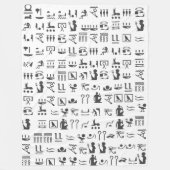 Ägyptische Hieroglyphen in Schwarz und Weiß Fleecedecke (Vorderseite)