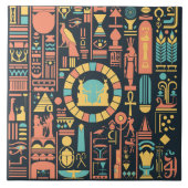 Ägyptische Hieroglyphen-Keramik Fliese (Vorderseite)