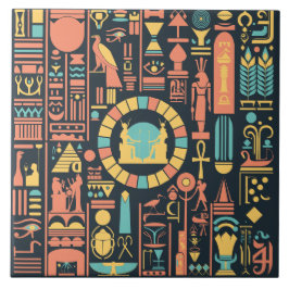 Ägyptische Hieroglyphen-Keramik Fliese