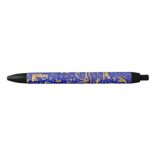 Ägyptische Hieroglyphen - Lapis Lazuli und Gold Kugelschreiber