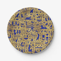 Ägyptische Hieroglyphen-Lapis-Lazuli und Gold