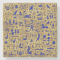 Ägyptische Hieroglyphen-Lapis-Lazuli und Gold