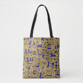 Ägyptische Hieroglyphen-Lapis-Lazuli und Gold Tasche (Vorderseite)