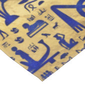 Ägyptische Hieroglyphen-Lapis-Lazuli und Gold Tischdecke (Schrägansicht)
