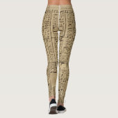 Ägyptische Hieroglyphen Leggings (Rückseite)