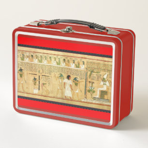 ägyptische Hieroglyphen-Mittagspause Metall Brotdose