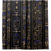 Ägyptische Hieroglyphen Muster Gold Lapis Lazuli # Duschvorhang (Vorderseite)