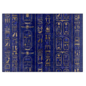 Ägyptische Hieroglyphen-Muster Gold Lapis Lazuli Schneidebrett (Vorderseite)