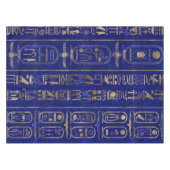 Ägyptische Hieroglyphen-Muster Gold Lapis Lazuli Tischdecke (Vorderseite (Horizontal))