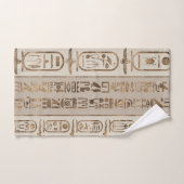 Ägyptische Hieroglyphen Pastell Gold Badhandtuch Set (Handtuch)