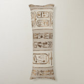 Ägyptische Hieroglyphen Pastell Gold Seitenschläferkissen (Vorderseite Vertikal)
