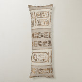 Ägyptische Hieroglyphen Pastell Gold Seitenschläferkissen (Rückseite (Vertikal))
