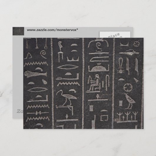 Ägyptische Hieroglyphen Postcard Postkarte (Vorne/Hinten)
