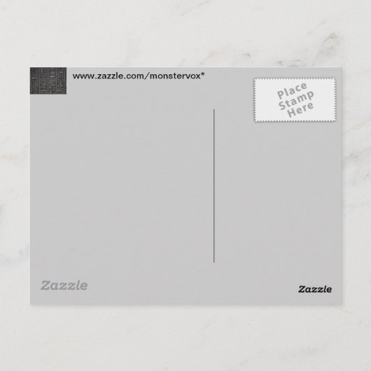 Ägyptische Hieroglyphen Postcard Postkarte (Rückseite)